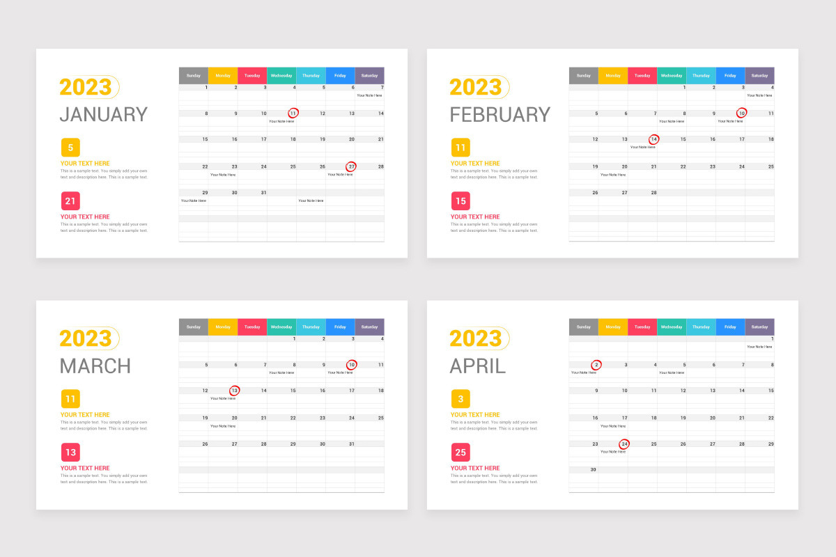 Powerpoint Calendar Template 2023 Powerpoint Calendar Template 2023