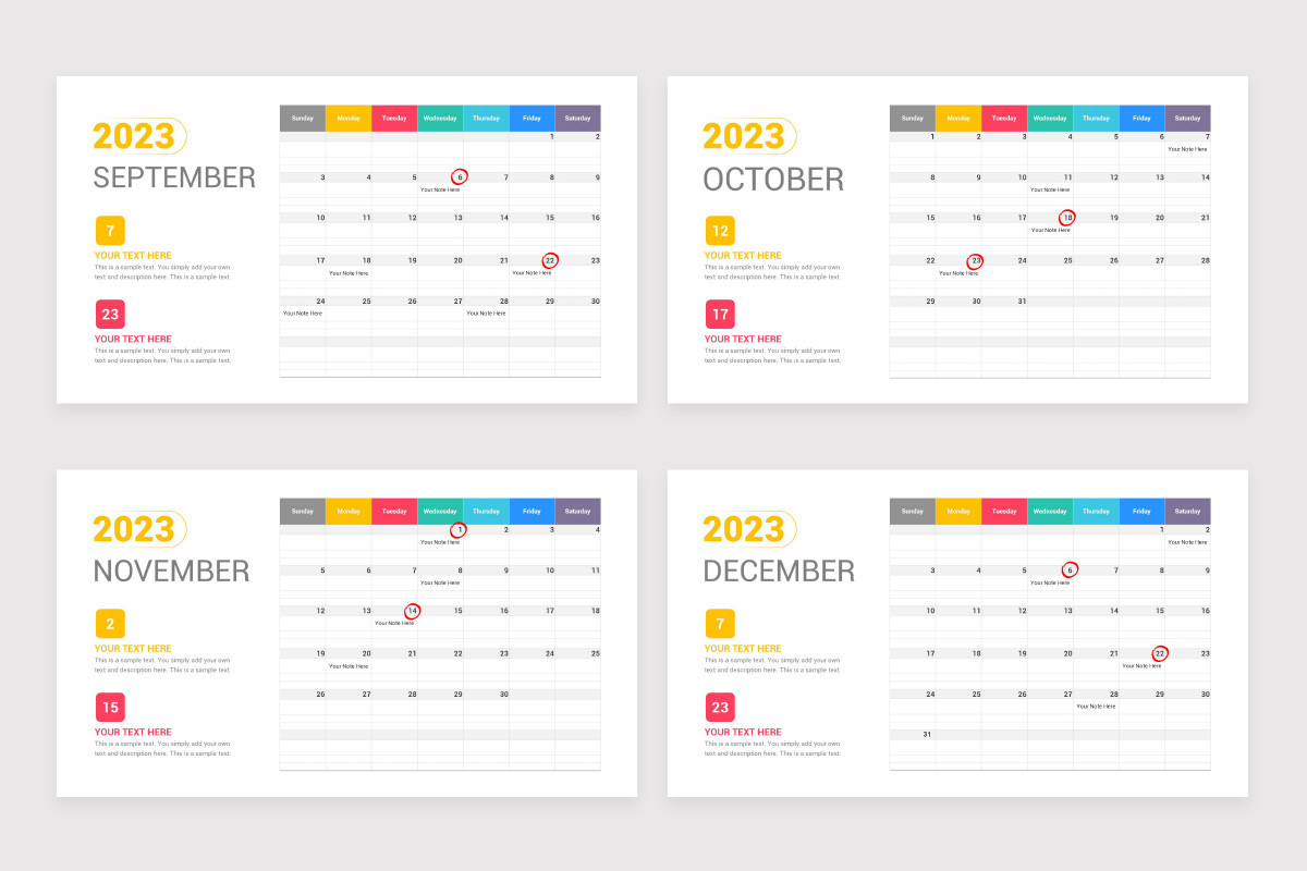 2023 Calendar Powerpoint Template Nulivo Market