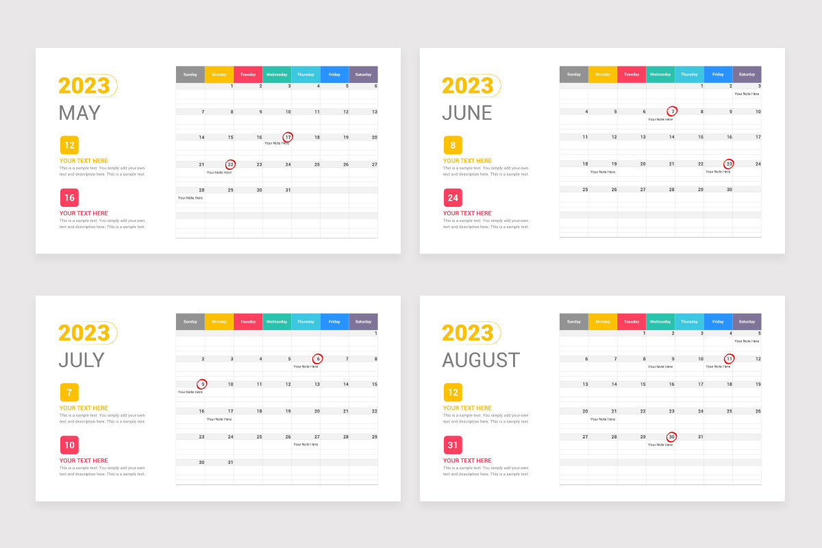 2023 Calendar Google Slides Template Nulivo Market