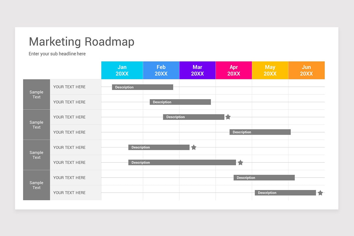 Marketing Roadmap PowerPoint Template Nulivo Market