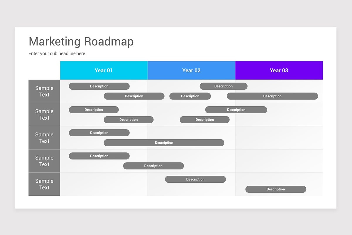 Marketing Roadmap PowerPoint Template Nulivo Market