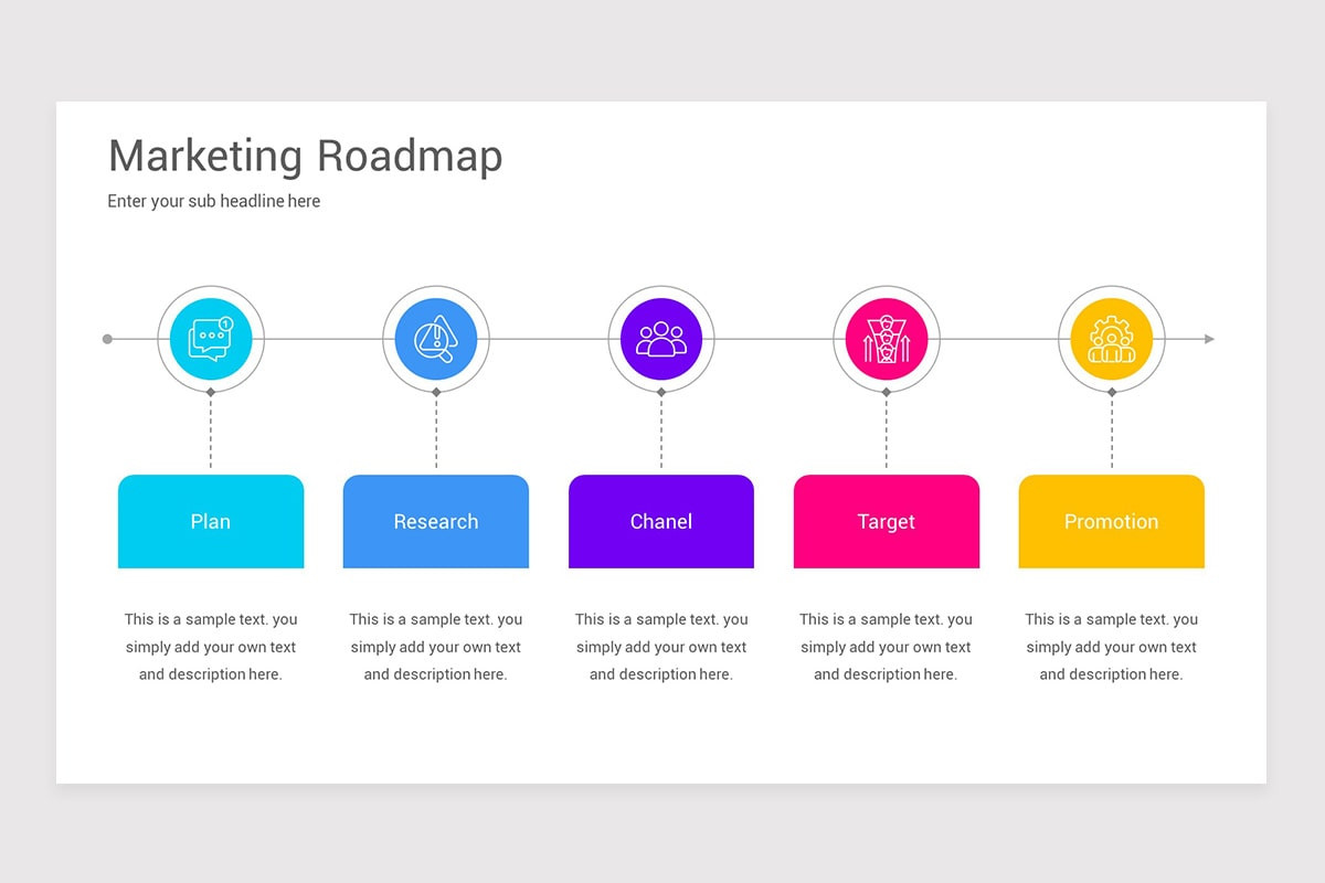 Marketing Roadmap PowerPoint Template Nulivo Market