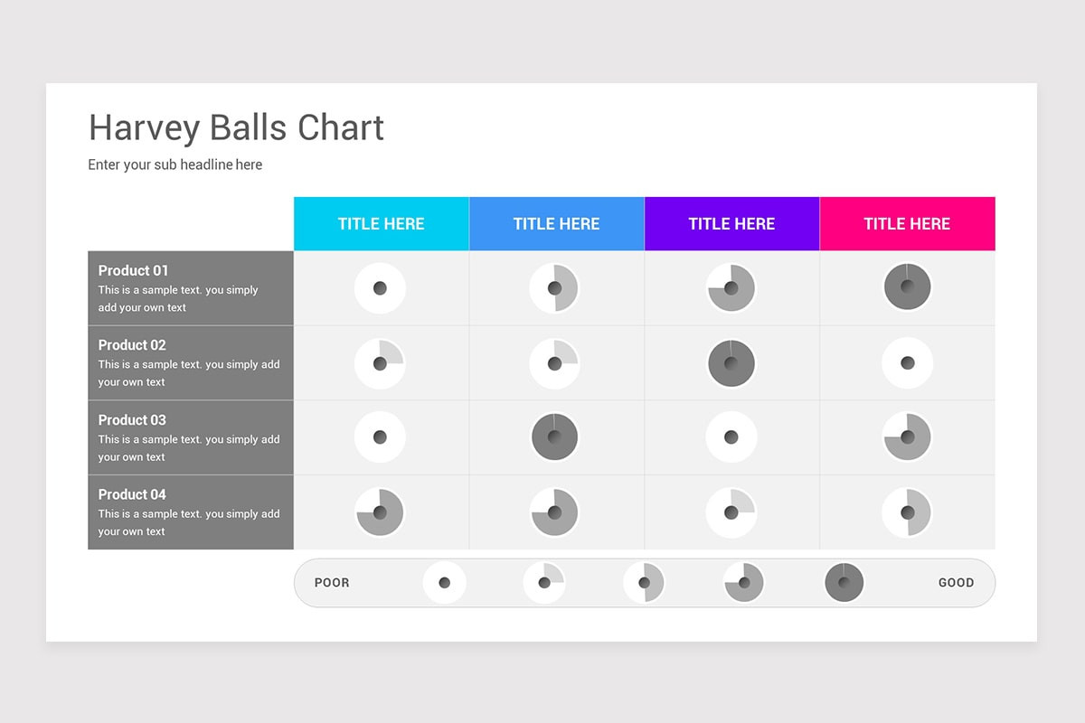 Harvey Balls Chart PowerPoint Template | Nulivo Market
