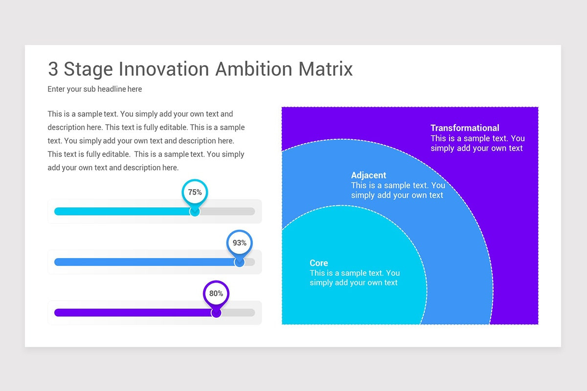 Amition Matrix Example Innovation Ambition Matrix PowerPoint Template Designs | Nulivo Market