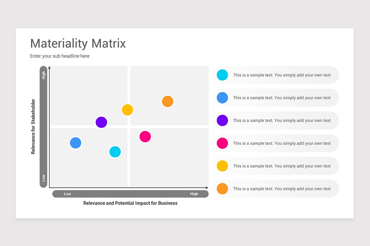 Suitability Matrix Powerpoint Materiality Matrix PowerPoint Template | Nulivo Market
