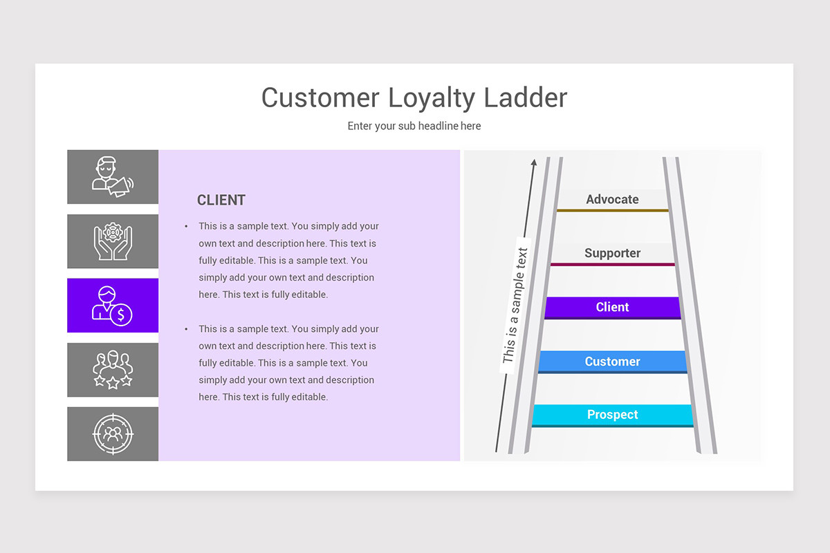 Customer Loyalty Ladder Google Slides Template | Nulivo Market