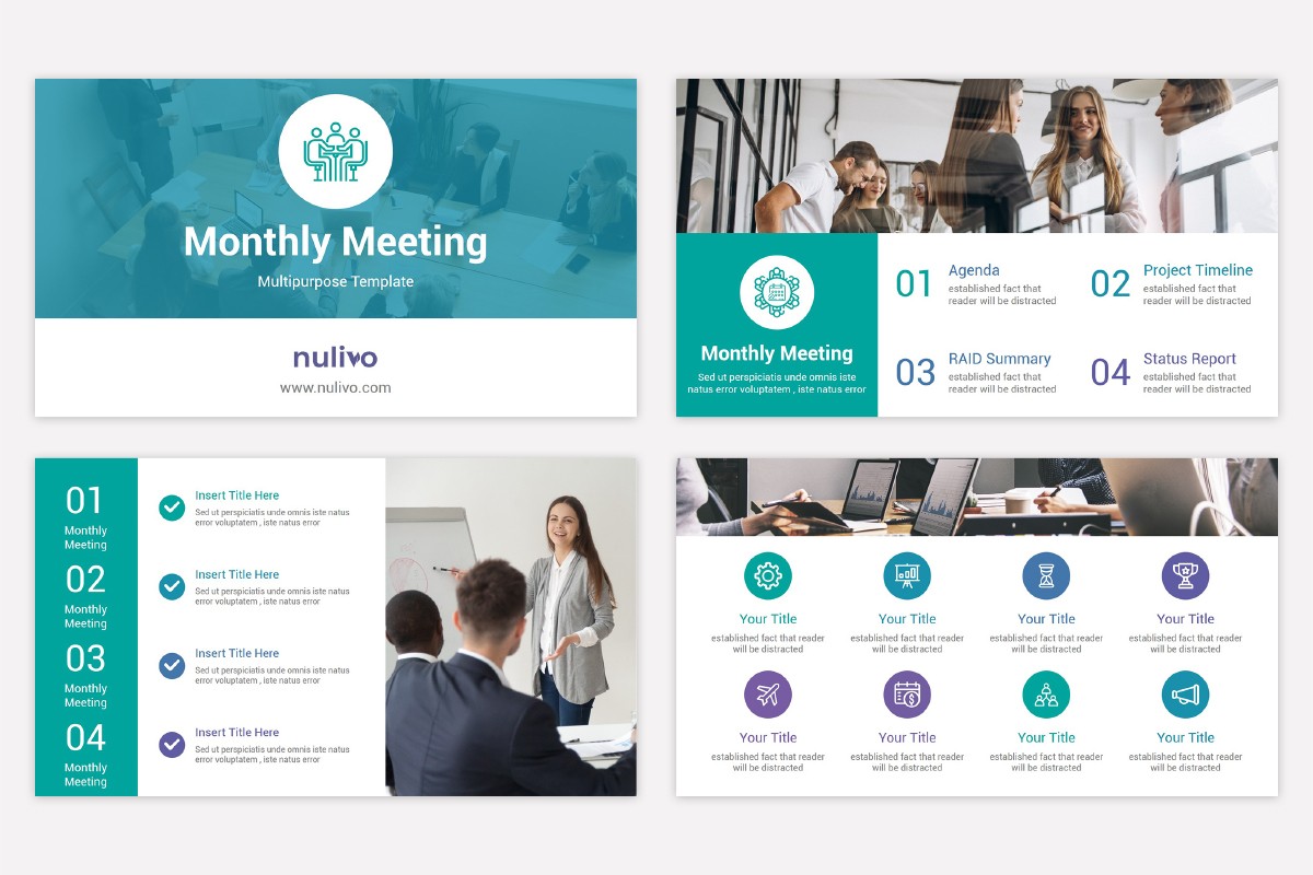 Monthly Meeting Free PowerPoint Template Nulivo Market