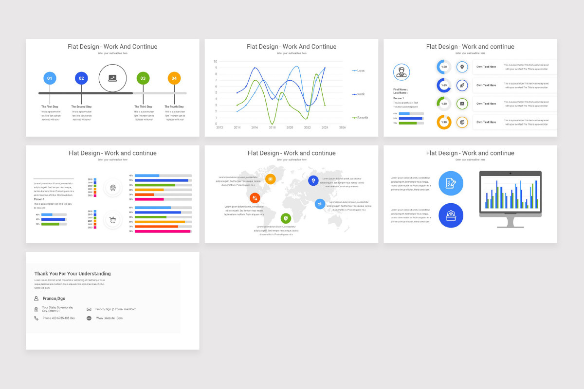 Flat Tile Powerpoint Design Flat Design PowerPoint Template | Nulivo Market