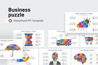 Business Puzzle Infographic PowerPoint Template