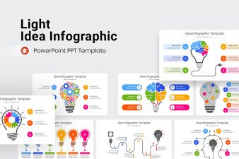 Light Idea Infographic PowerPoint Template