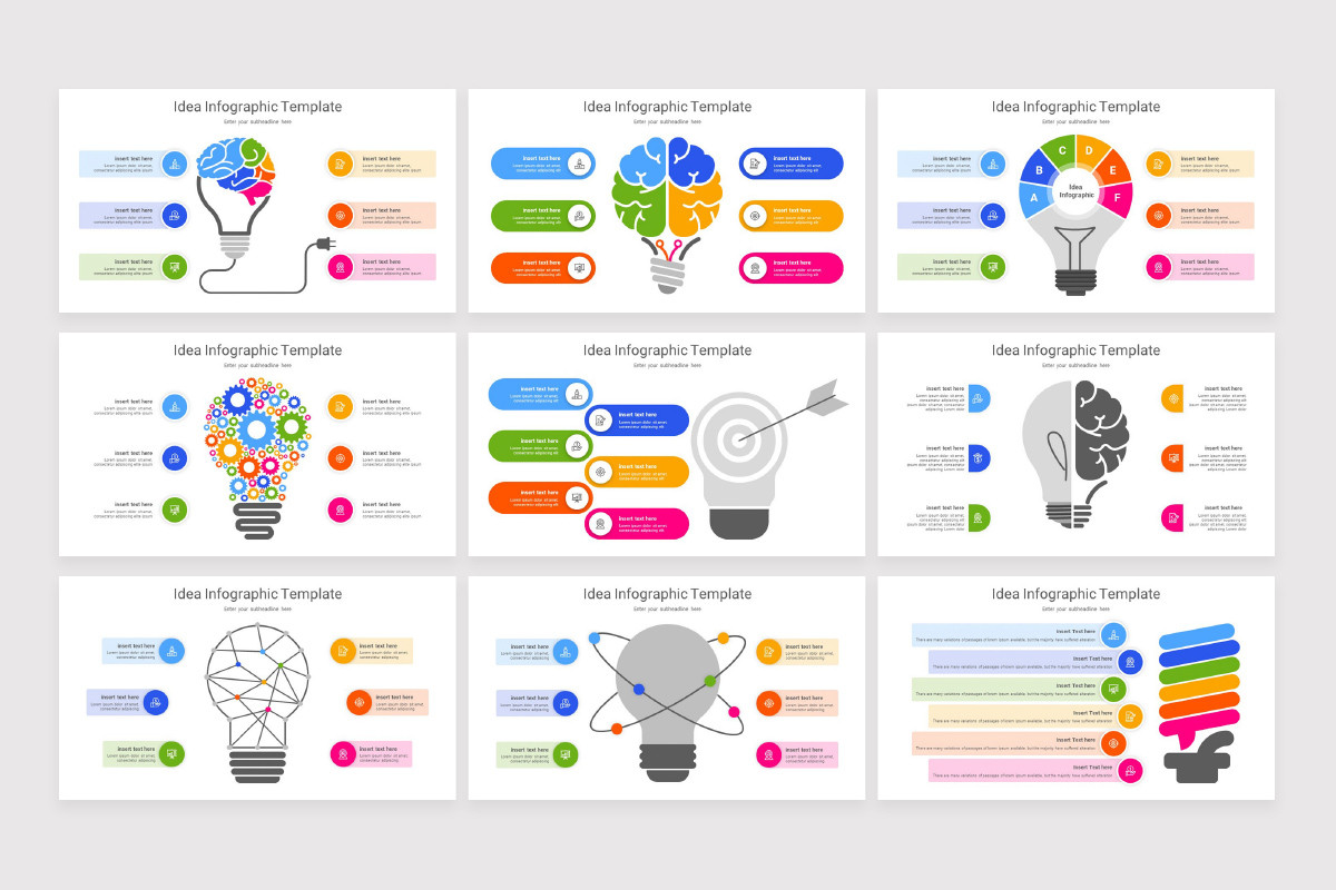 Light Idea Infographic Keynote Template | Nulivo Market