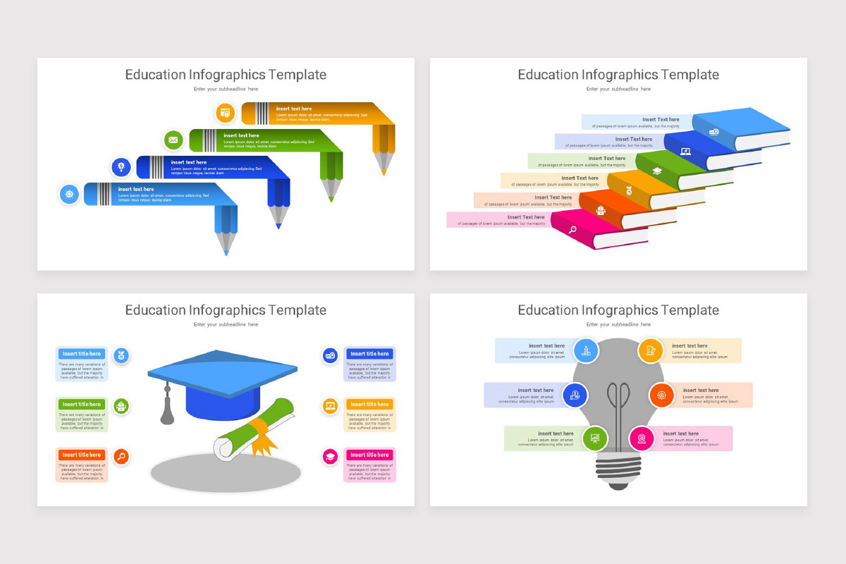 Education Infographics Google Slide Template | Nulivo Market