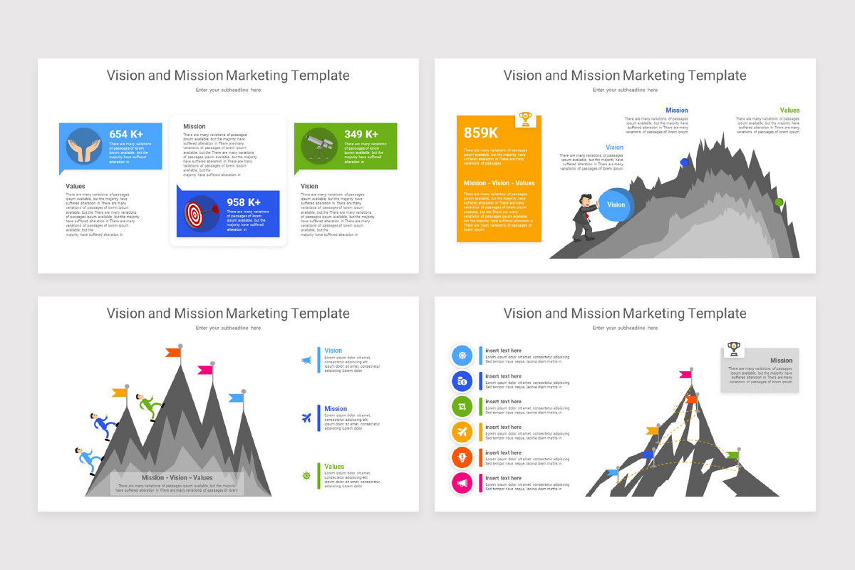 Vision and Mission Marketing Infographics Keynote Template | Nulivo Market