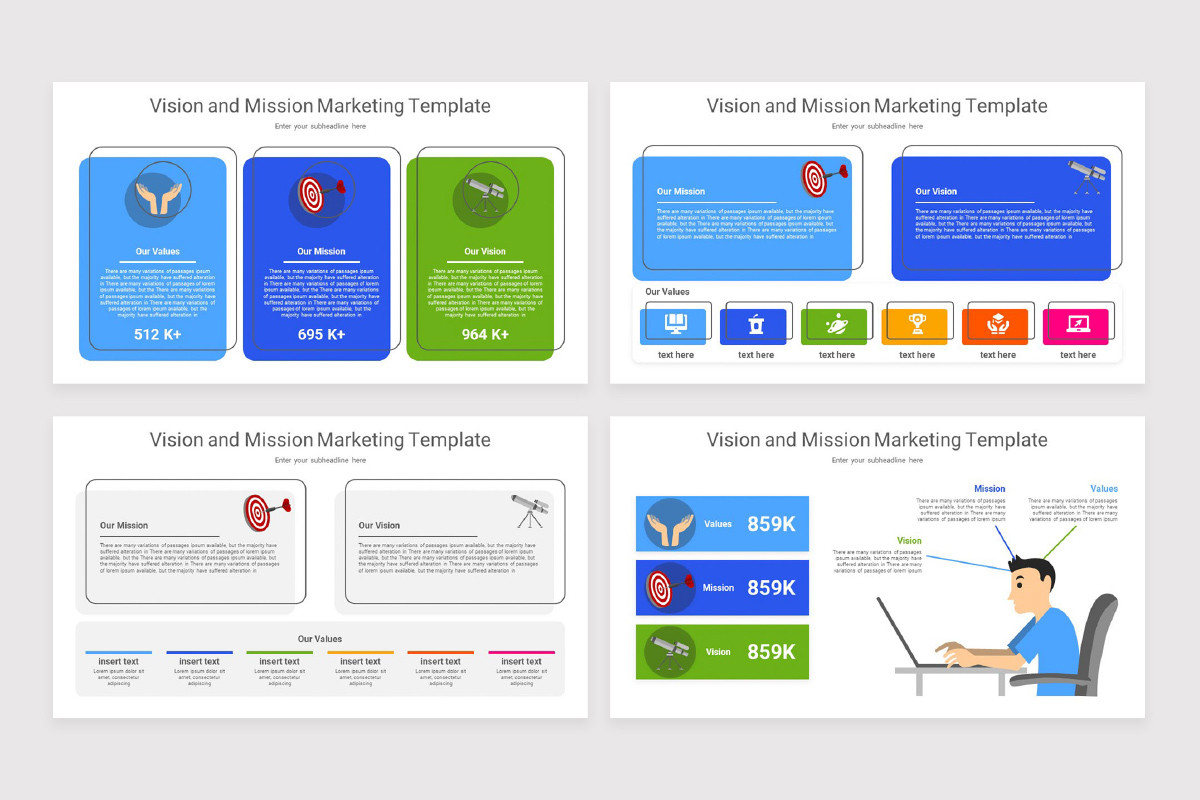 Vision and Mission Marketing Infographics Keynote Template | Nulivo Market