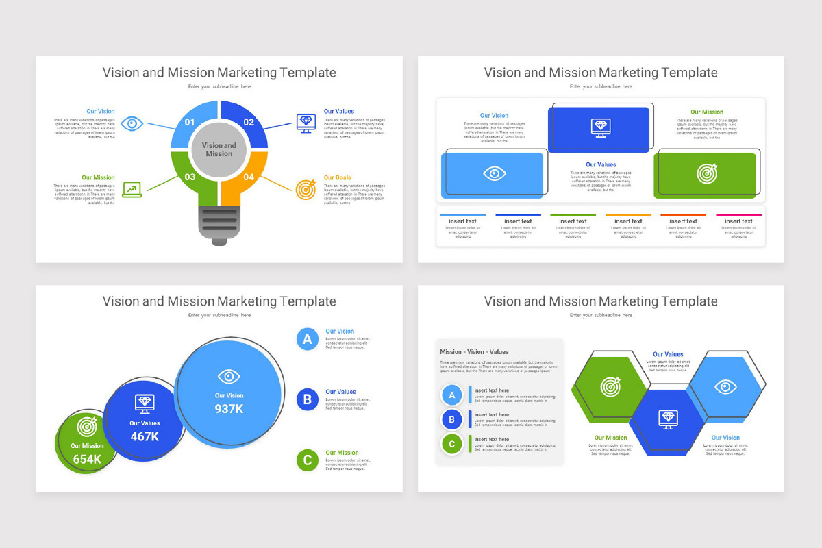 Vision and Mission Marketing Infographics Keynote Template | Nulivo Market