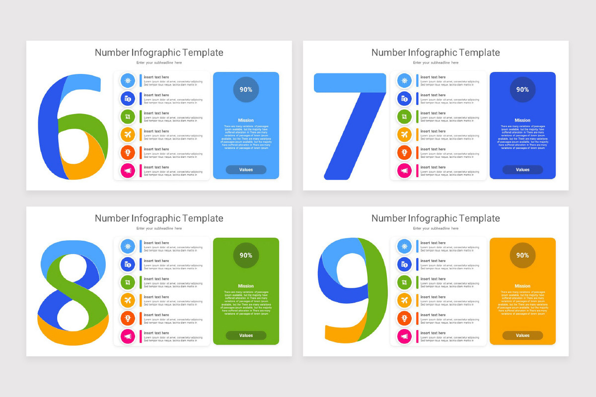 Number Infographics PowerPoint Template | Nulivo Market