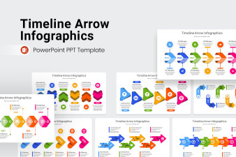 Timeline Arrow Infographics PowerPoint Template | Nulivo Market