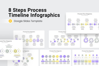 8 Steps Process Timeline Infographics Google Slide Template