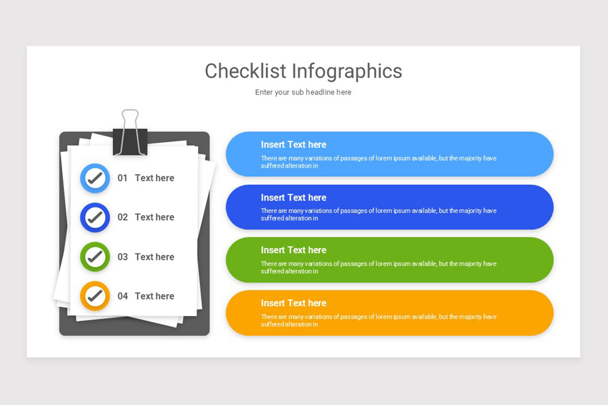 Editable Powerpoint Checklist Checklist Infographics PowerPoint Template | Nulivo Market