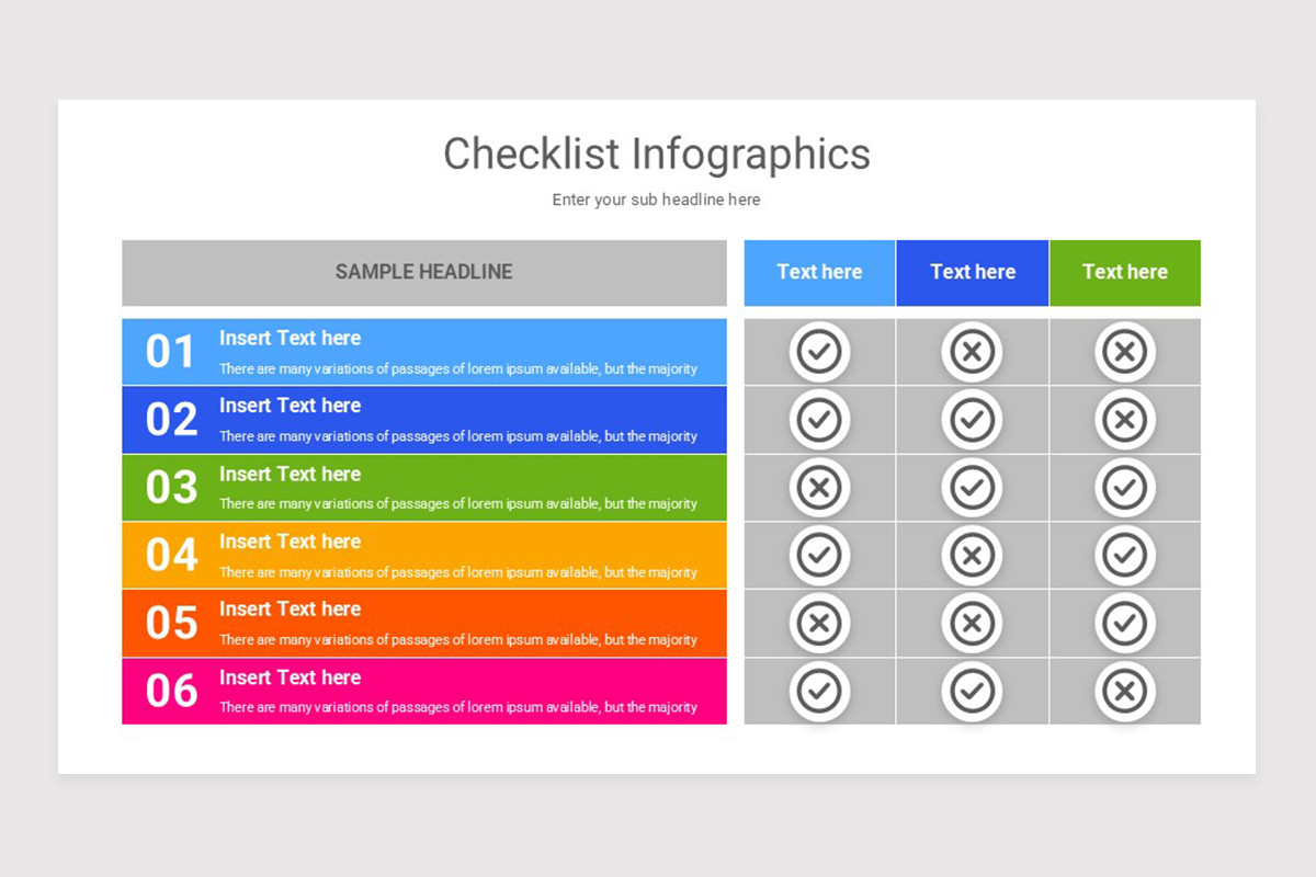Checklist Infographics PowerPoint Template | Nulivo Market