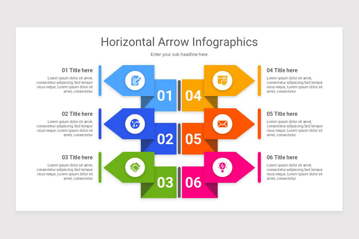 Horizontal Arrow Infographics Keynote Template | Nulivo Market