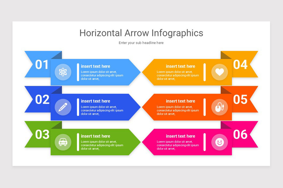 Horizontal Arrow Infographics Keynote Template | Nulivo Market