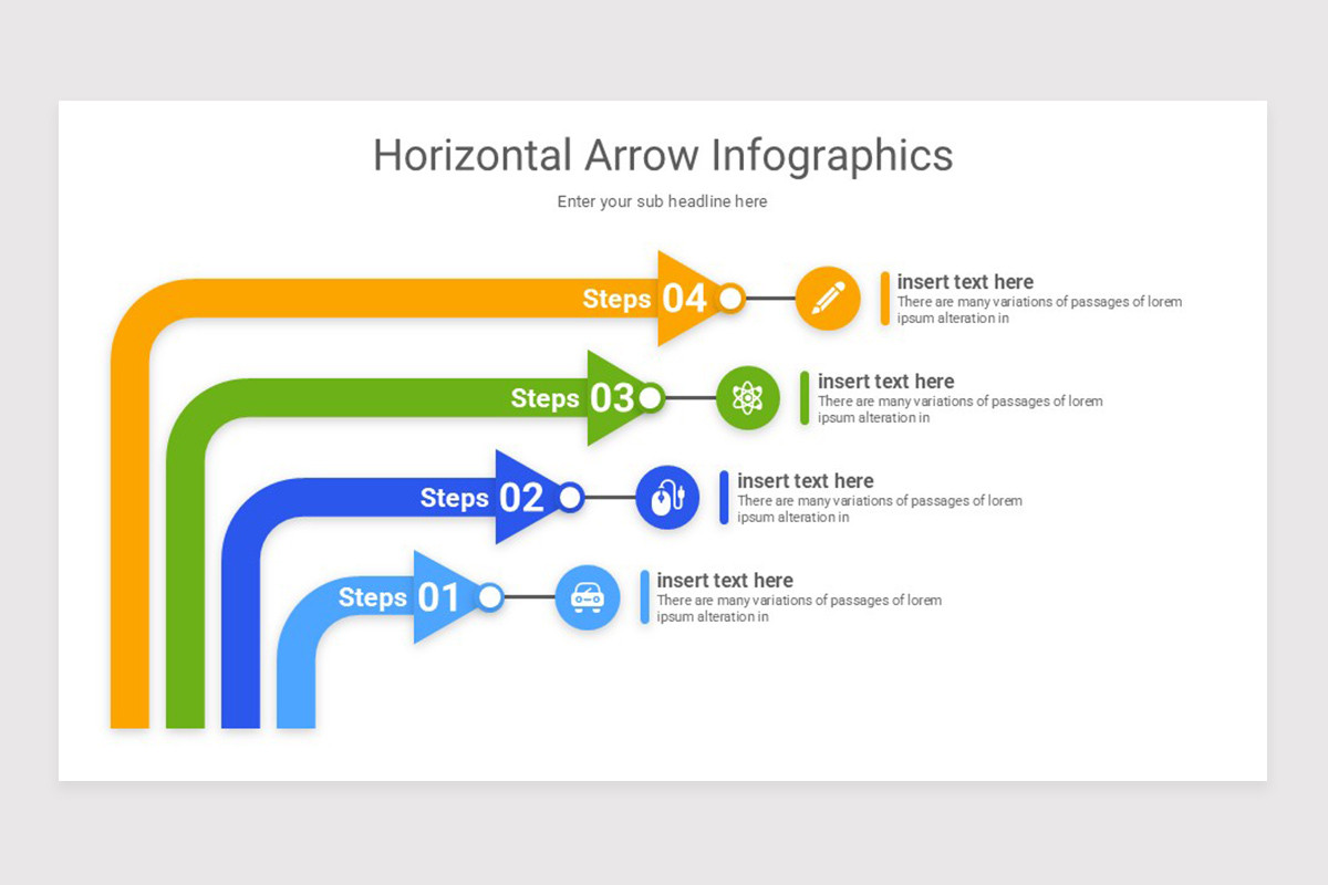 Horizontal Arrow Infographics Keynote Template | Nulivo Market