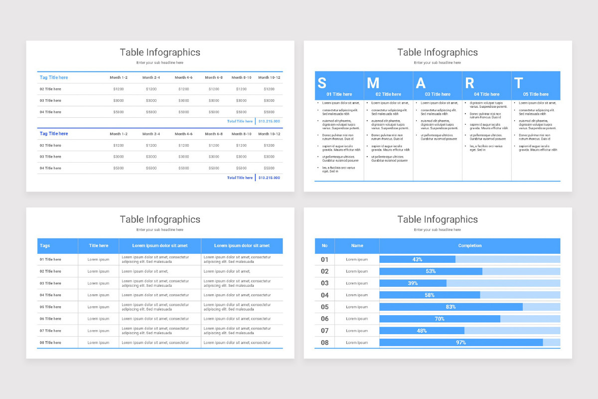Complex Table Powerpoint Template Table Infographics PowerPoint Template | Nulivo Market