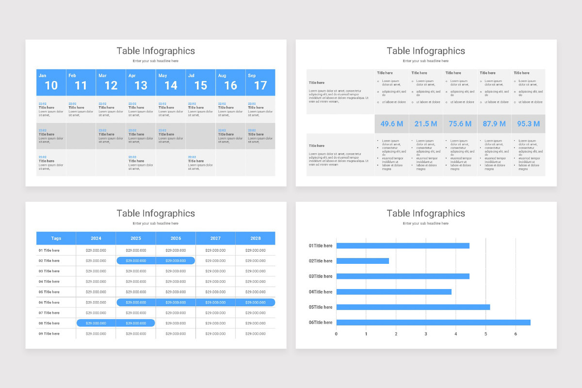 Table Infographics Keynote Template | Nulivo Market
