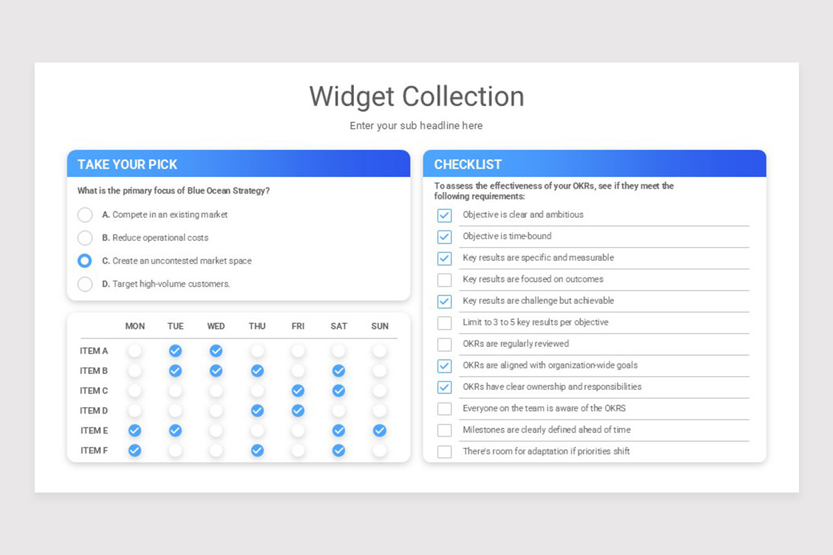 Widget Collection PowerPoint Template | Nulivo Market