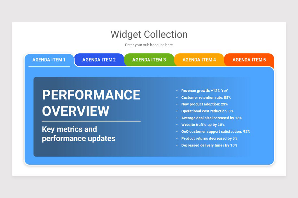 Widget Collection PowerPoint Template | Nulivo Market