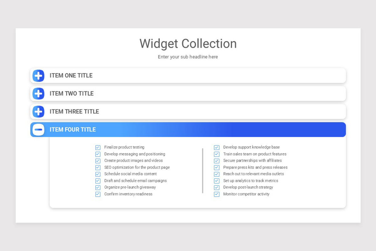 Widget Collection PowerPoint Template | Nulivo Market