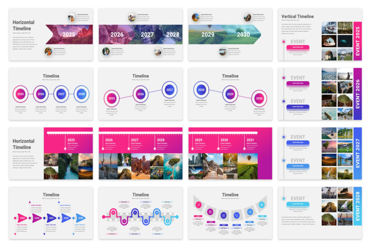 Modern Timeline Infographic Keynote Template