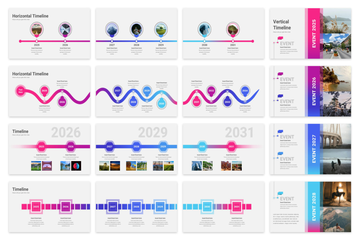 Modern Timeline Infographic Keynote Template