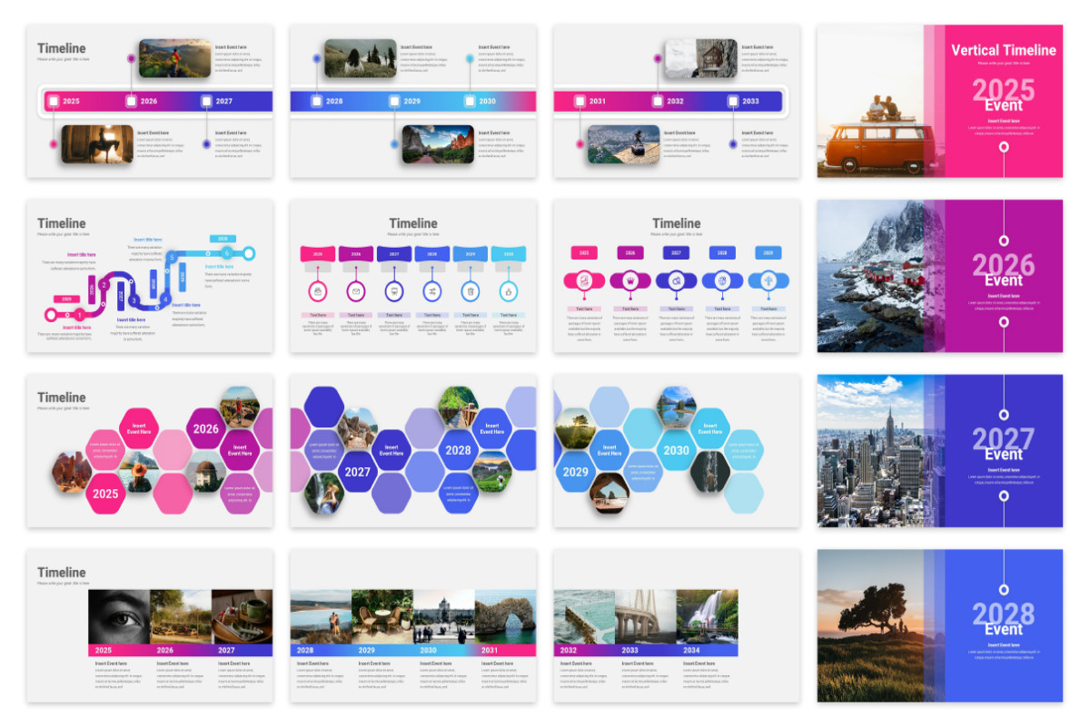 Modern Timeline Infographic Keynote Template