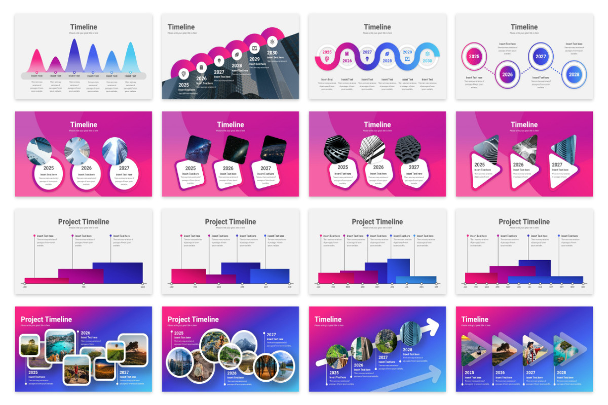 Modern Timeline Infographic Google Slide Template