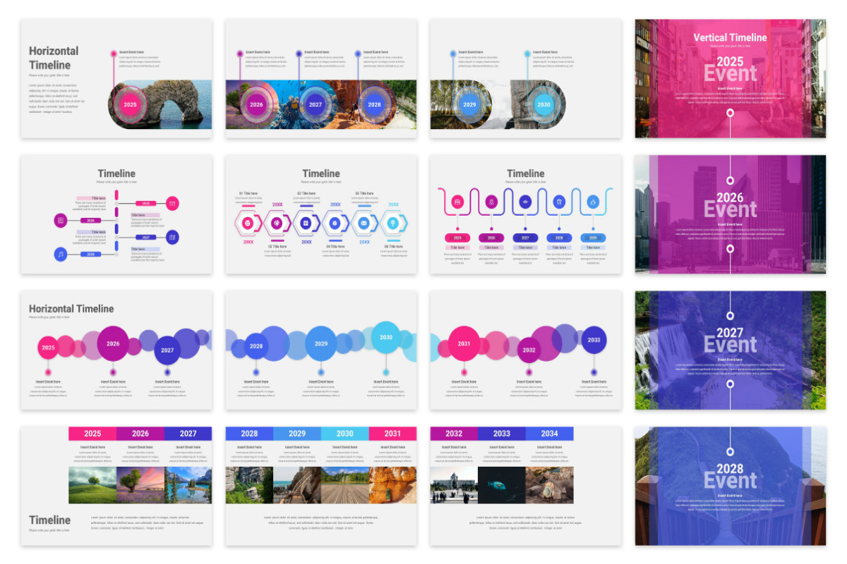 Modern Timeline Infographic Google Slide Template