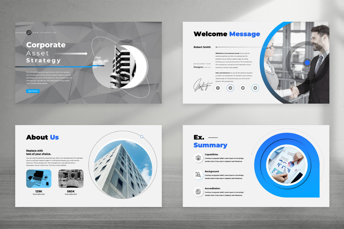 Corporate Asset Strategy Keynote Template