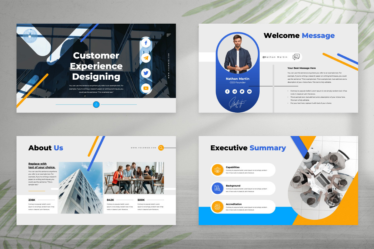 Customer Experience Designing PowerPoint Template | Nulivo Market