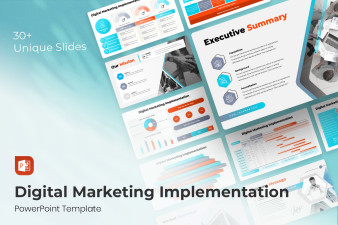 Implementation Roadmap PowerPoint Template | Nulivo Market