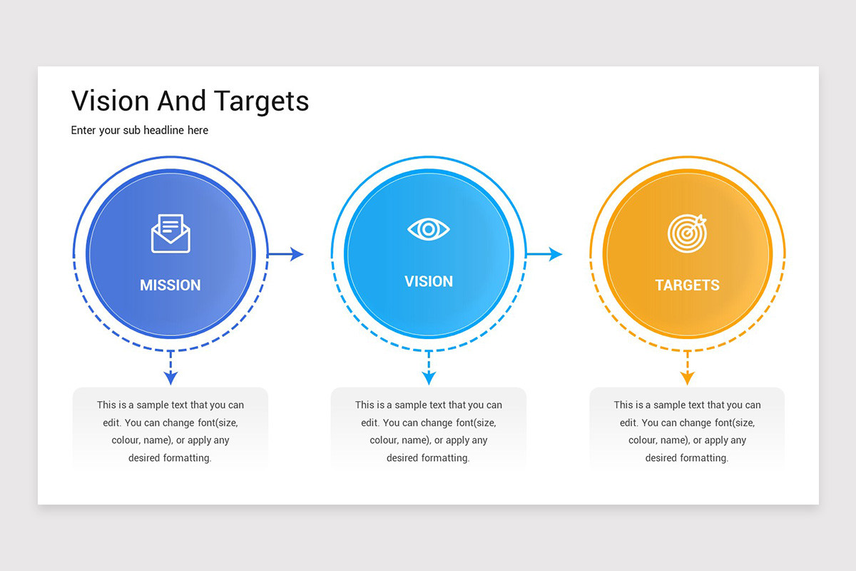 Vision And Targets Presentation PowerPoint Template | Nulivo Market