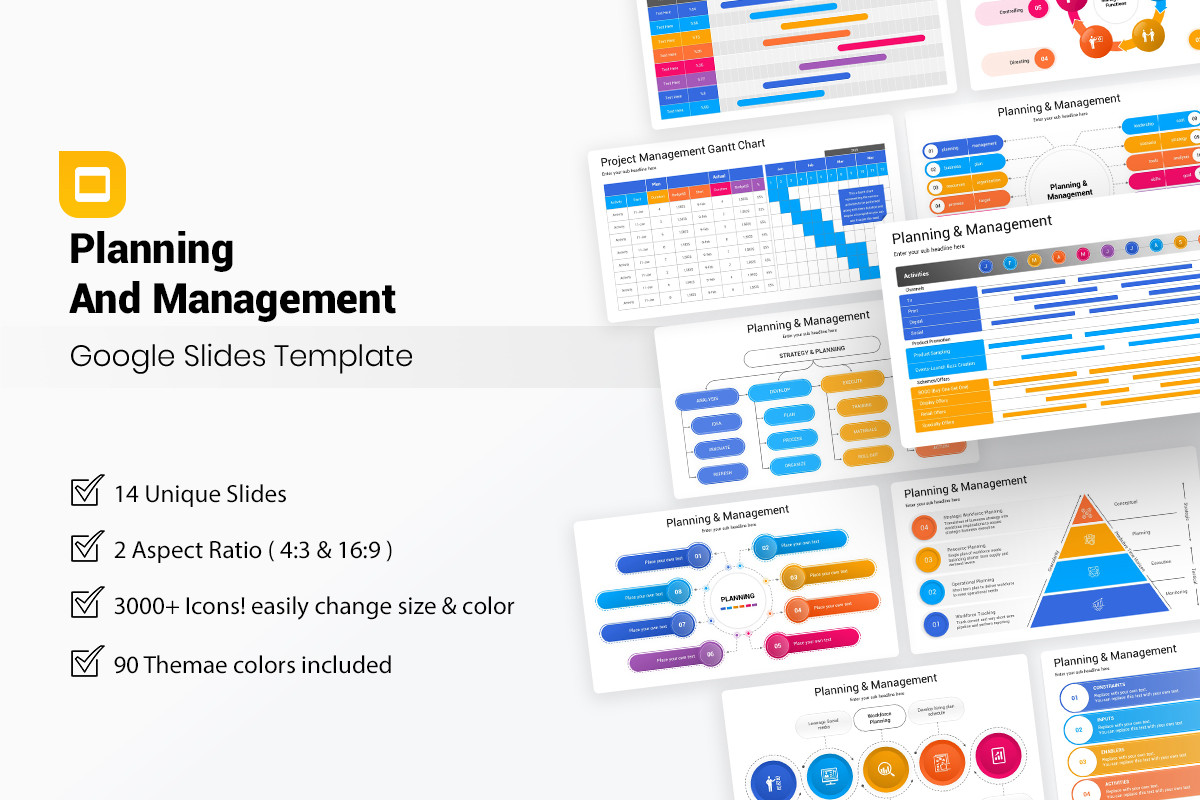 Planning And Management Google Slides Template | Nulivo Market