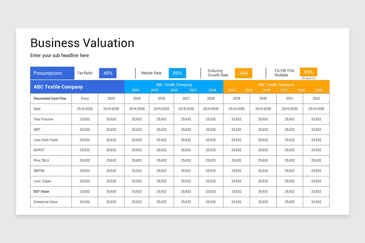 Company Valuation Slide Example Business Valuation PowerPoint Template | Nulivo Market
