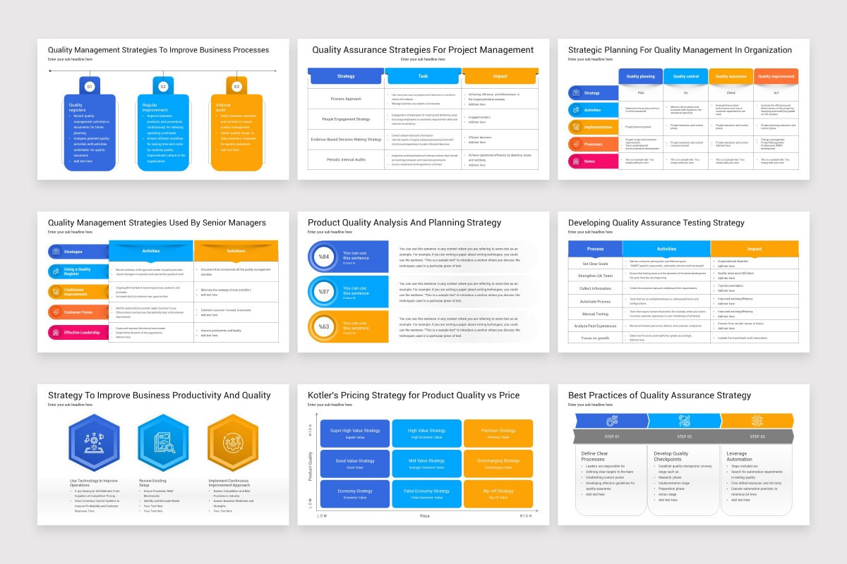 Quality Slide Examples Quality Management Models Google Slides Template | Nulivo Market