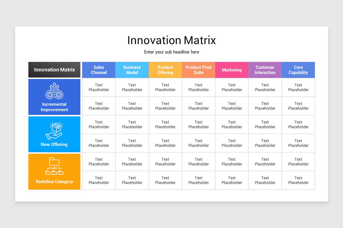 Innovation Matrix Presentation Keynote Template | Nulivo Market