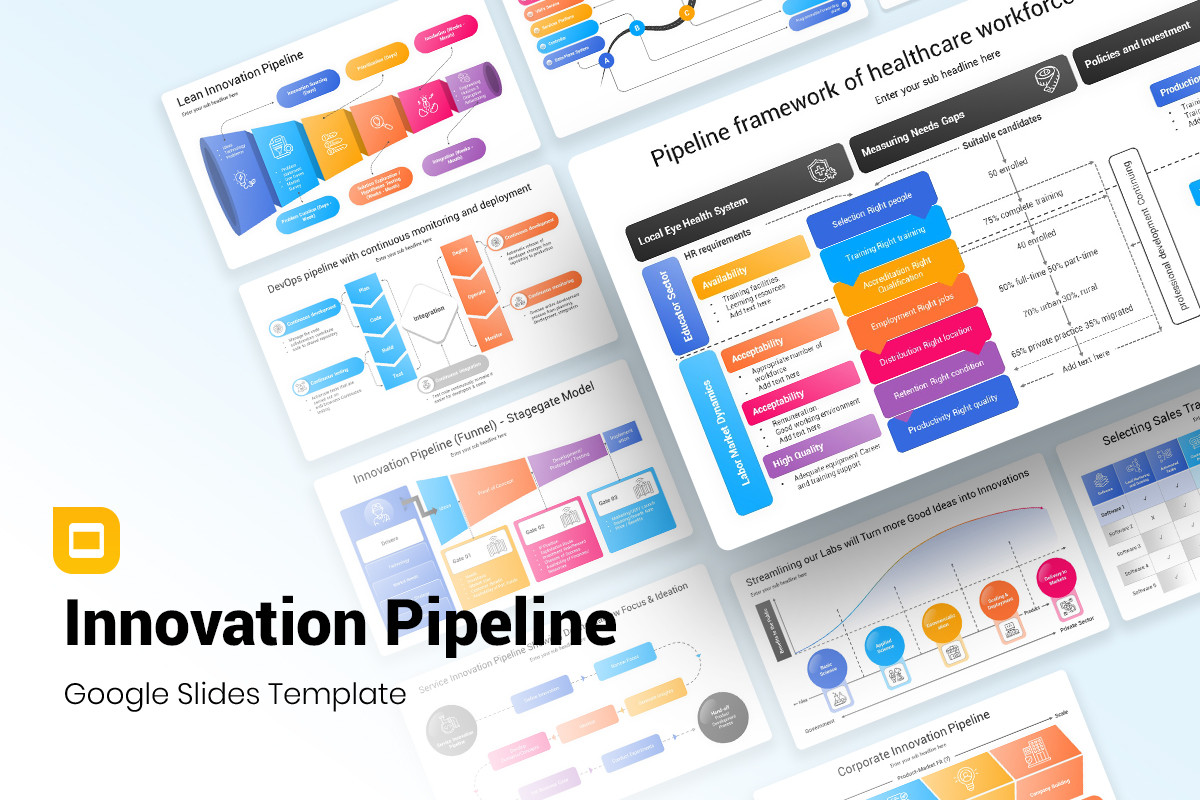 Innovation Pipeline Presentation Google Slides Template | Nulivo Market