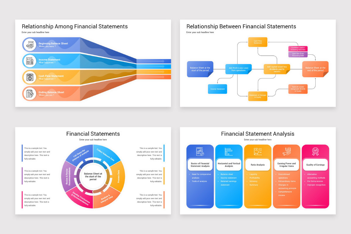 Financial Data Presentation Examples Financial Statements Presentation PowerPoint Template | Nulivo Market