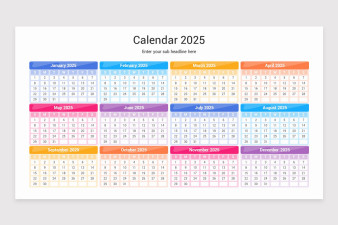 Calendar 2025 Presentation PowerPoint Template | Nulivo Market