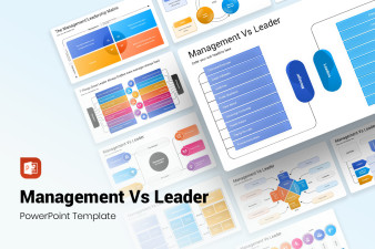 Management Vs Leader PowerPoint Template