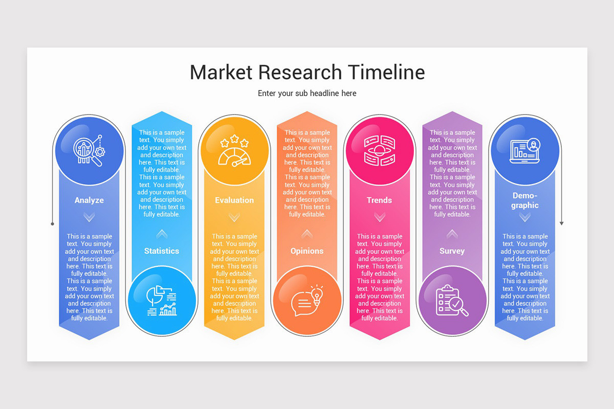Market Research Timeline PowerPoint Template | Nulivo Market